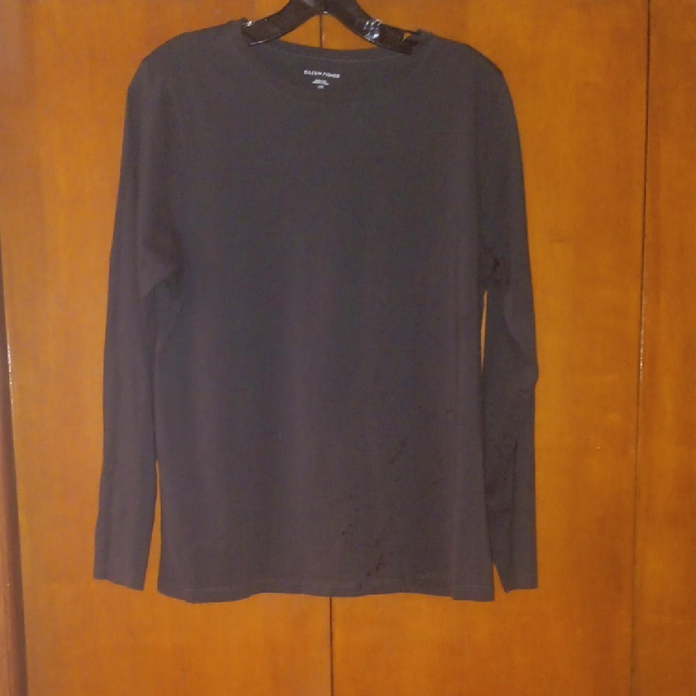 Eileen Fisher Charcoal Long Sleeve Top